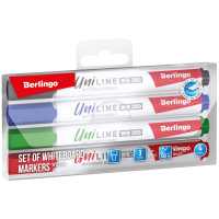 Набор маркеров для белых досок Berlingo 'Uniline WB300' 04цв., пулевидный, 3мм, PET