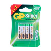 Батарейка Gp Super AAA LR03, алкалиновая, 4шт/уп