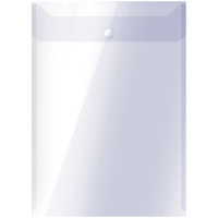 Пластиковая папка на кнопке Officespace прозрачная, А4, вертикальная