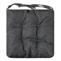 Tarrington House Сидушка с тафтингом рогожка графит, 40 x 40см