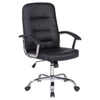 Кресло офисное Brabix Bit EX-550 экокожа, черная, крестовина металл