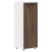 Шкаф средний узкий EMCS 42.1 Дуб Денвер тёмный/Черный/Белый 426х430х1199 EDIS