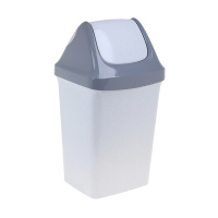 Контейнер Свинг для мусора пластиковый, мрамор, 50л