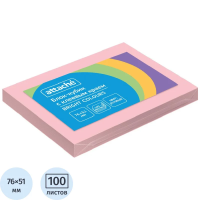 Стикеры Attache Bright colours розовый, 76х51мм, 100 листов