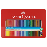 Карандаши цветные Faber-Castell 'Grip', 36цв., трехгран., заточен., метал. упак.