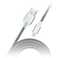 Кабель Smartbuy iK-12NS, USB2.0 (A) - microUSB (B), в оплетке, 2A output, 1м, белый, черный
