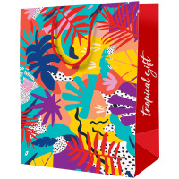 Пакет подарочный 26*32*12см ArtSpace 'Tropical gift', ламинированный