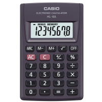 Калькулятор карманный Casio HL-4А черный, 8 разрядов