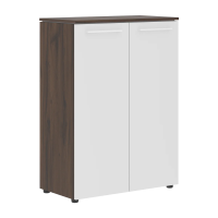 Шкаф с глухими средними дверьми MMC 85.1 Белый/Дуб Денвер темный 854х423х1188 MORRIS TREND