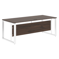 Стол руководителя EST 209 Дуб Денвер темный/Белый 2000х900х750 ENIO