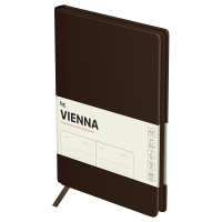 Ежедневник недатированный, А5, 136л., мягкий переплет, кожзам, BG 'Vienna. Dark brown', темно-коричн