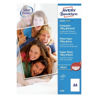 Фотобумага для струйных принтеров Avery Zweckform А4, 100 листов, 180 г/м2, глянцевая, 2496
