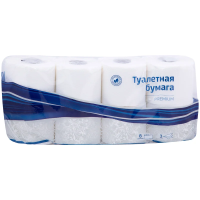 Туалетная бумага Officeclean Premium белая, 3 слоя, 8 рулонов