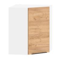 Шкаф угловой навесной с полкой MCHP 6072.1 Дуб Бофорд/Белый 600х600х720 CORSICA