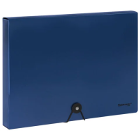 Папка-короб на резинках СИНЯЯ, А4, BRAUBERG, 40 мм, 0,8 мм, 273081