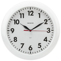 Часы настенные Troyka белые, d=29см, круглые, 11110118