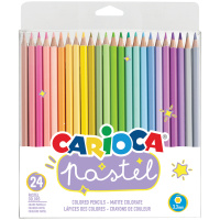 Карандаши цветные Carioca 'Pastel', 24цв., ПВХ, европодвес