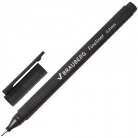Ручка капиллярная Brauberg Carbon черный, 0.4мм