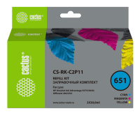 Заправочный набор Cactus CS-RK-C2P11 №651 голубой/пурпурный/желтый 3x30мл для HP DJ 5575/5645