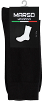 Носки мужские Marso Гладь НМГ-0091 хлопок-полиамид черные, 42-44