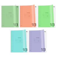 Набор тетрадей 18л., линия BG 'Однотонный. Микс', пластиковая обложка, 10шт.