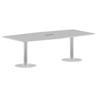 Конференц стол ПРГ-4 Белый/Белый 2400х1200х750