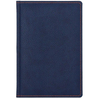 Ежедневник недатированный Attache синий, А5, 176 листов, иск. кожа