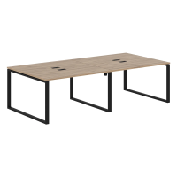 Стол 4-х местный EQWST 2713 Дуб Денвер светлый/Черный 2726х1346х750 EDIS