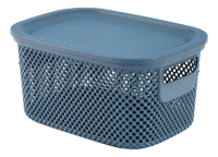 Корзина для хранения Hobby Life Nickel с крышкой синяя 17.2 x 23.6 x 12.2см, 3.5л