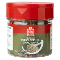 Fine Life Приправа смесь перцев дробленая, 75г