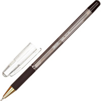 Ручка шариковая Attache Goldy черная, 0.3мм, масляная, с манжетой