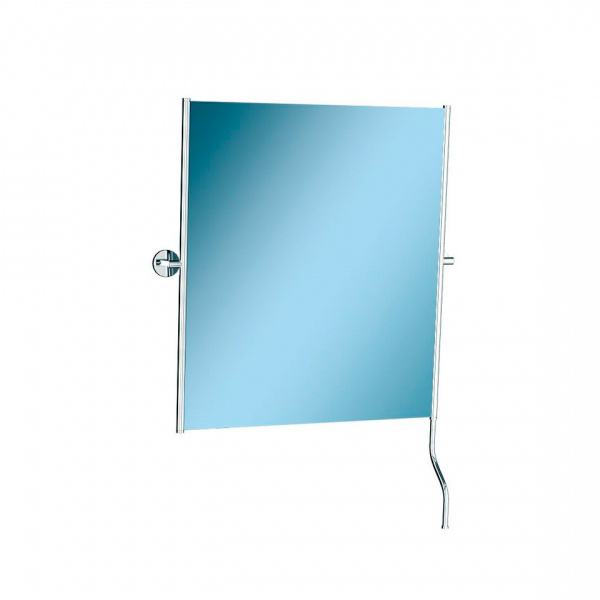 фото: Зеркало настенное с регулировкой угла наклона с боковым металлическим обрамлением и ручк