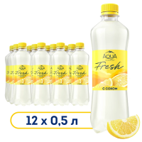 Вода Aqua Minerale Fresh с соком лимона негазированная, 500мл x 12 шт