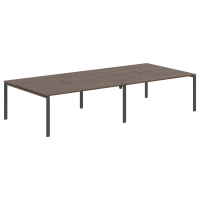 Стол 4-х местный EUWST 3516 Дуб Денвер тёмный/Мокко 3526х1606х750 EDIS