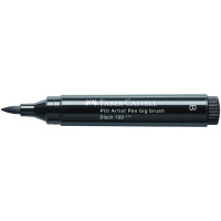 Ручка капиллярная Faber-Castell 'Pitt Artist  Pen Big Brush' цвет 199 черный, 3мм, пишущий узел 'кис
