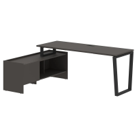 Стол с тумбой EVCT 19614 Мокко/Черный 1960х1400х750 EDIS