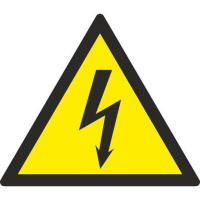 Знак Опасность поражения электрическим током Гасзнак 200х200мм, пластик