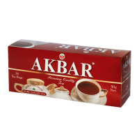 Чай Akbar Красно-белая серия черный, 25 пакетиков