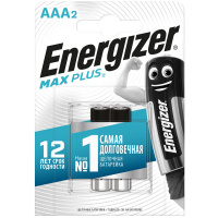 Батарейка Energizer Max Plus AAA LR03, алкалиновая, 2шт/уп