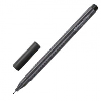 Ручка капиллярная Faber-Castell Grip Finepen черная, 0.4мм, черный корпус