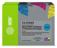 Картридж струйный Cactus CS-CC643 №121 многоцветный (9мл) для HP DJ D1663/D2563/D2663/D5563/F2423/F2