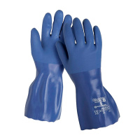 Перчатки защитные Kimberly-Clark Kleenguard G80 р.8, защита от химикатов, ПВХ, синие, 12 пар