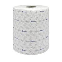 Бумажные полотенца Merida Top Print Maxi в рулоне с центральной вытяжкой, 160м, 2 слоя, синий рисуно