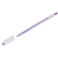 Ручка гелевая Crown Hi-Jell Metallic розовый металлик, 0.7мм