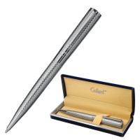 Ручка подарочная шариковая GALANT 'ETUDE', корпус серебристый, детали хром, узел 0,7 мм, синяя, 1435