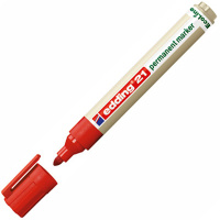 Маркер перманентный Edding ECO 21 красный, 1.5-3мм, круглый наконечник, универсальный, без запаха
