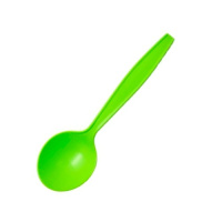 Ложка одноразовая столовая зеленая, 14.7см, из кукурузного крахмала, 50шт/уп