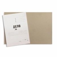 Папка-обложка картонная Дело белая, А4, 360г/м2, без механизма, немелованная, 10шт/уп