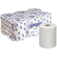 Бумажные полотенца Luscan Professional в рулоне, белые, 300м, 1 слой, 6 рулонов