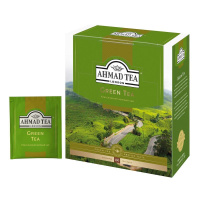 Чай Ahmad Green Tea (Зеленый Чай), зеленый, 100 пакетиков